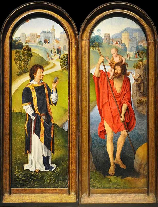 Hans Memling Sant Esteve i Sant Cristofor oil painting image